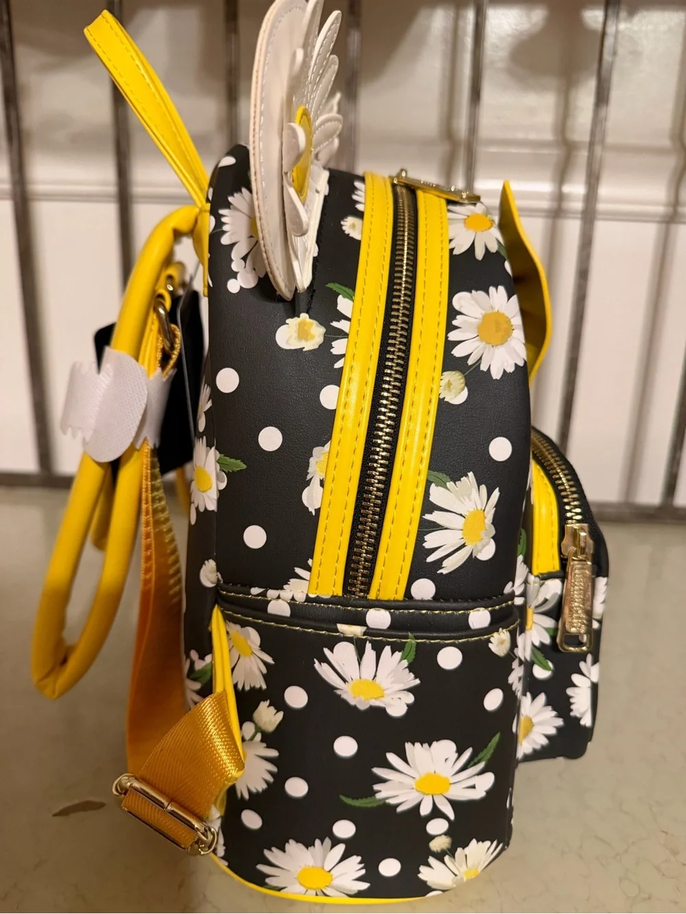 Loungefly Disney collab Daisy Print with Minnie Mouse Ears Mini Backpack